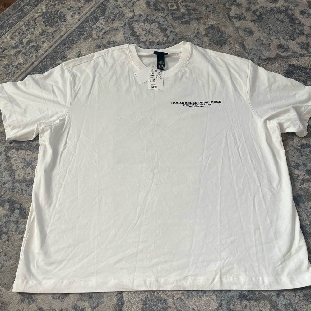 H&M White Graphic Tee